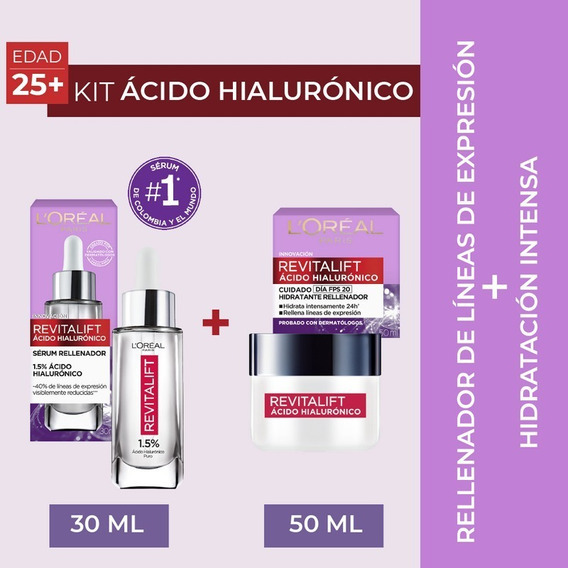 Kit Serum + Crema Día Ácido Hialurónico - Ml