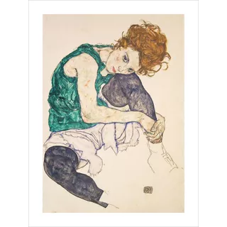 Lamina Fine Art Mujer Sentada Egon Schiele 60x80 Myc