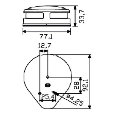 Luz De Proa Bicolor Led Cuerpo Acero Inoxidable Lancha Barco