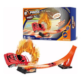 Pista De Corrida Fast Lane Express Wheels Com Carrinho