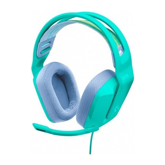 Audífonos over-ear Logitech G Series G335 981-000977, color verde menta.