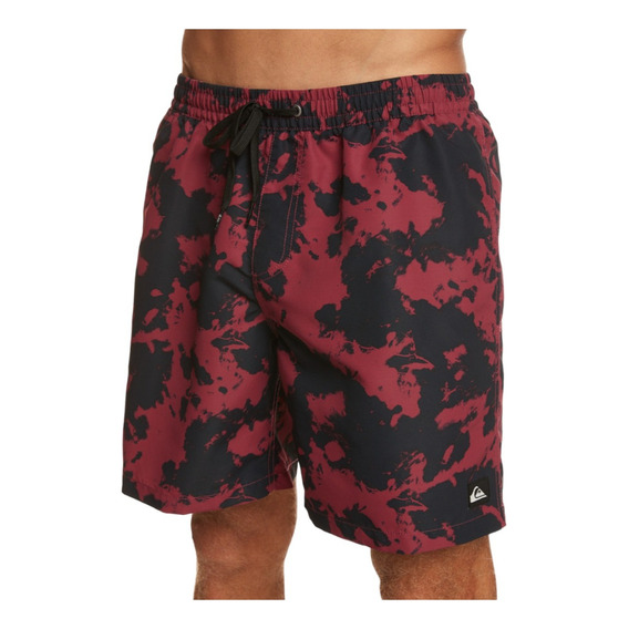 Traje De Baño Quiksilver Hombre Caballero Playa Re-mix Rojo