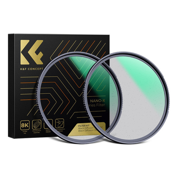 K&f Concept 55mm Negro Difusión 1/4 Y 1/8 Filtro Lente Kit