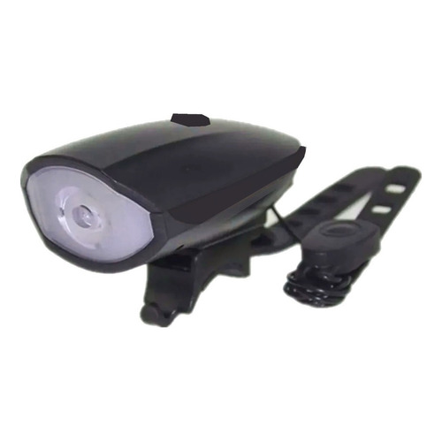 Luz Led Frontal Para Bicicleta Recargable De 250 Lumens Color Negro