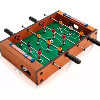 Mesa Pebolim Brinquedo Totó Infantil Mini Jogo De Futebol Cor Da Mesa De Pebolim Verde