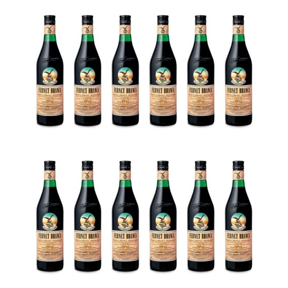 Fernet Branca 750 Ml Caja X12 Unidades Zetta Bebidas 