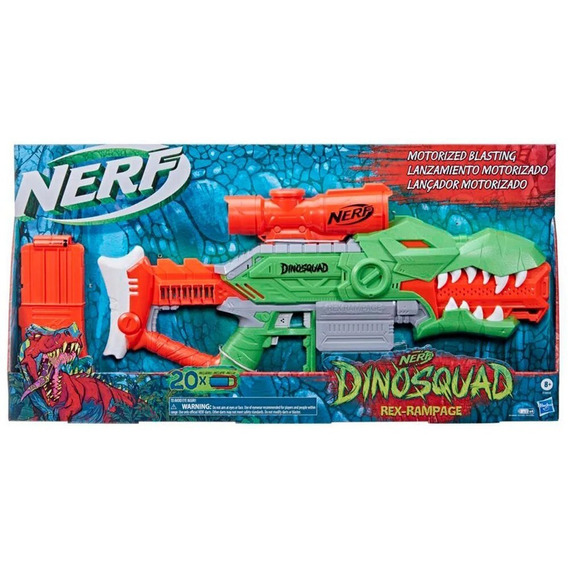 Lanza Dardos Nerf Dinosquad Rex Rampage Motorizado Febo