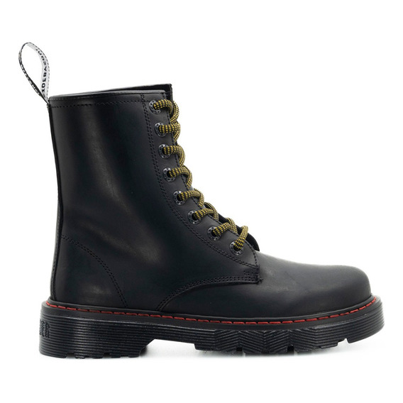 Bota Dr Rocker Negro Combat Unisex Piel Militar