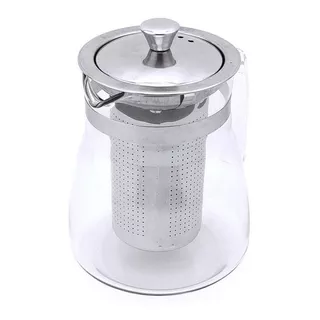 Chaleira Bule De Vidro Para Chá Com Infusor Inox 600ml