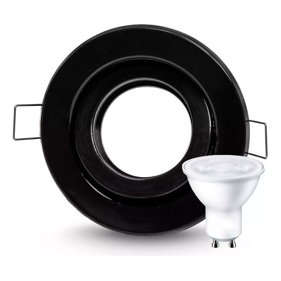 Pack X20! Spot Led Embutir Circular Plastico + Dicro Led 7w