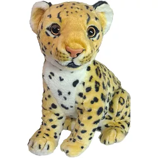 Leopardo Pelúcia Sentada Cabeça Durinha 25cms