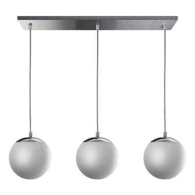 Colgante 3 Luces Globo Opal 15cm Deco Moderno Apto Led E27 