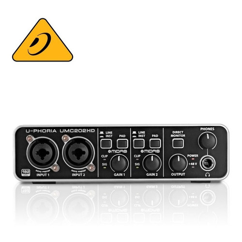 Interfaz Audio Usb Behringer U-phoria Umc202hd Color Negro