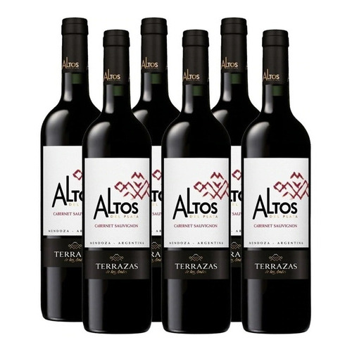 Vino Altos Del Plata Cabernet Sauvignon botella 750ml x6 unidades