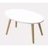 Mesa Ratona - Muebles Web - Patas Madera - Ovalada - Ct4c - Blanco/marrón