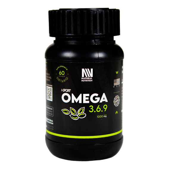 Natural Nutrition Omega 3 6 9 Sport Suplemento 60c Local