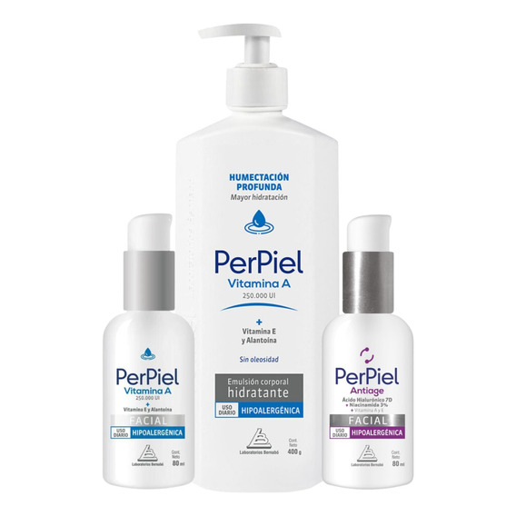 Kit Perpiel Facial Antiedad + Hidratación Corporal 400g