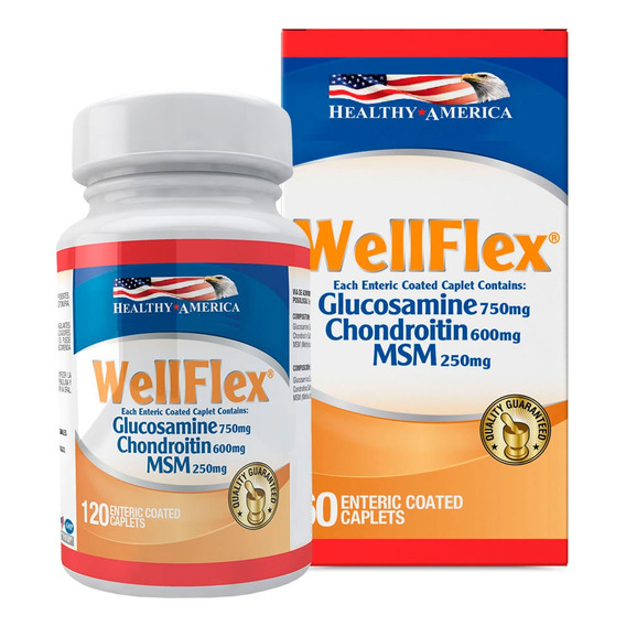 Wellflex Glucosamina 750 Mg Condroitina 600 Mg Msm 120 Caps