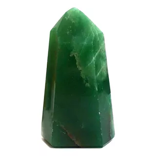 Ponta Natural Cristal Pedra Quartzo Verde Cura Energia