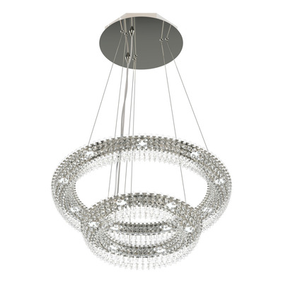 Colgante Aro 60cm + 80cm Led 71w Patagonia Caireles Cromo Rd