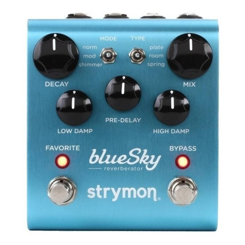 Pedal de efecto Strymon blueSky reverberator  azul