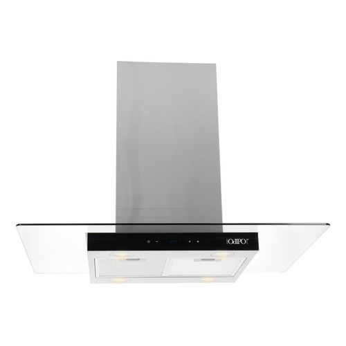 Campana extractora purificadora de cocina Odipo Fordex ac. inox. isla 600mm x 900mm plateada y negra 127V