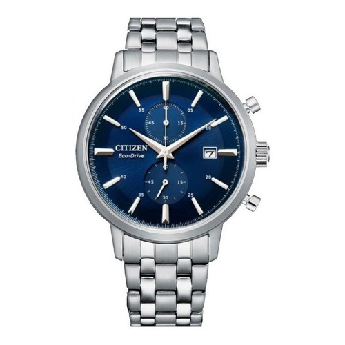 Reloj Citizen Eco Drive Ca7068-51l E-watch Color de la correa Plateado Color del fondo Negro