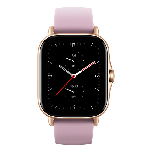 Smartwatch Amazfit Fashion GTS 2e 1.65" caja de  aleación de aluminio  dorada, malla  lilac purple de  silicona A2021