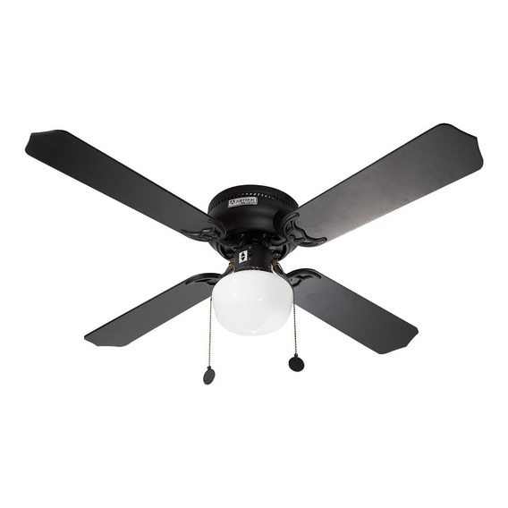 Ventilador Techo Negro Mate Aspas Negro / Madera Led 42