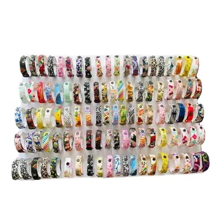 100 Unid. Pulseiras Para Mi Band Serie 3/4 Estampada