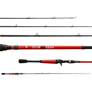 Vara P/ Car. Albatroz Strategy (1,92m) 10-20lbs - Inteiriça Cor Vermelha