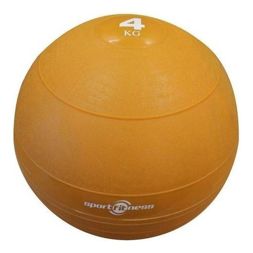 Balón Medicinal 4kg De Peso Gymball Gimnasio Sportfitness Color Naranja