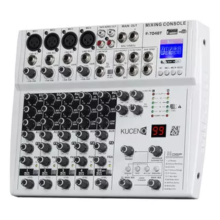 Mezcladora 6 Canale 99 Efecto Consola Audio Mixer Con Mp3&bt