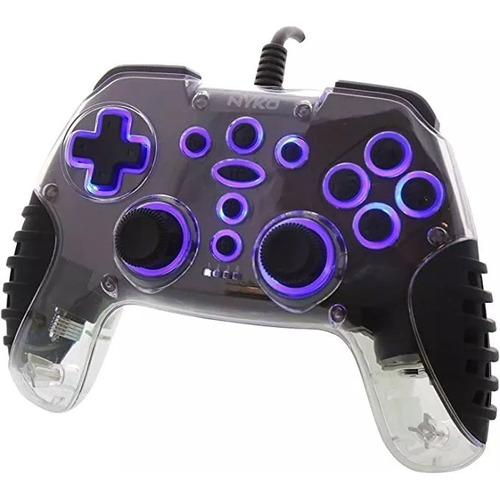 Control Alambrico Nyko Air Glow Luz Led Y Ventilador Ps4