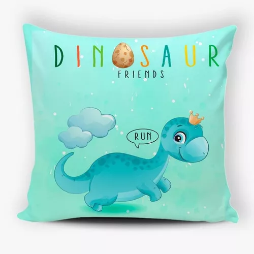 Almofada Cheia c/ Zíper Infantil Desenhos Dinossauros em Promoção