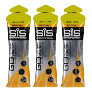 Gel De Carboidrato Sis Isotônico Go Energy Gel 3un Sabores Sabor Limão