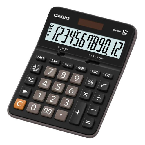 Calculadora Casio De Escritorio 12 Digitos Solar Dx12b Color Negro