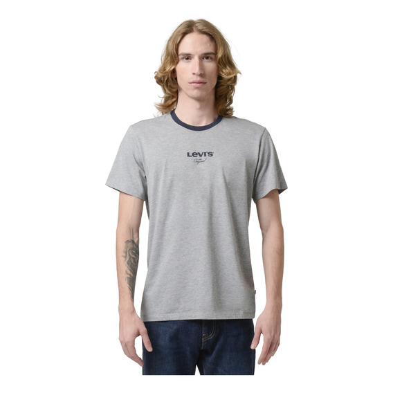 Polera Hombre Regular Fit Gráfica Gris Levis 22019-7000