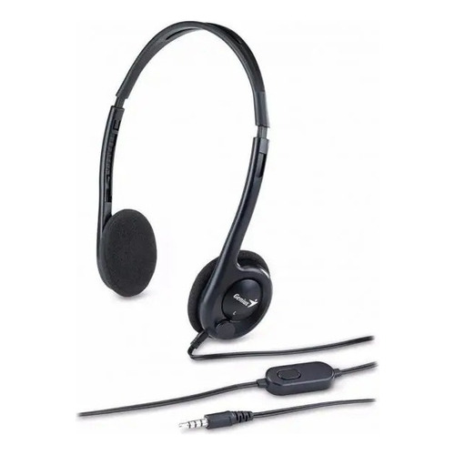 Audifono Genius Hs-m200c (plug Unico Para Audio Y Microfono) Color Negro Color de la luz NA