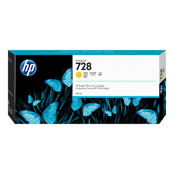 Cartucho Hp 728 Amarillo Original F9k15a 300ml T730 T830