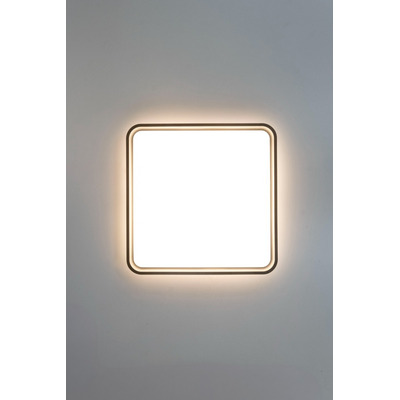 Plafon Led Niza Negro Cuadrado 50cm Diseño Moderno Cie