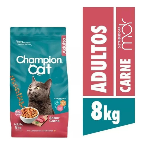 Comida De Gatos Champion Cat 8kg Carne