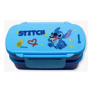 Lancheira Plástico Coleção Stitch - Disney