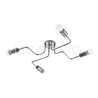 Araña 6 Luces Brazos Vintage Cromo Apto Lamparas Led Fz