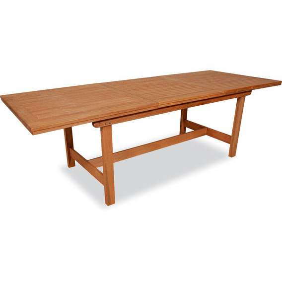 Mesa De Madera Extensible 1.80/2.55x0.95 Jardín Ecomadera