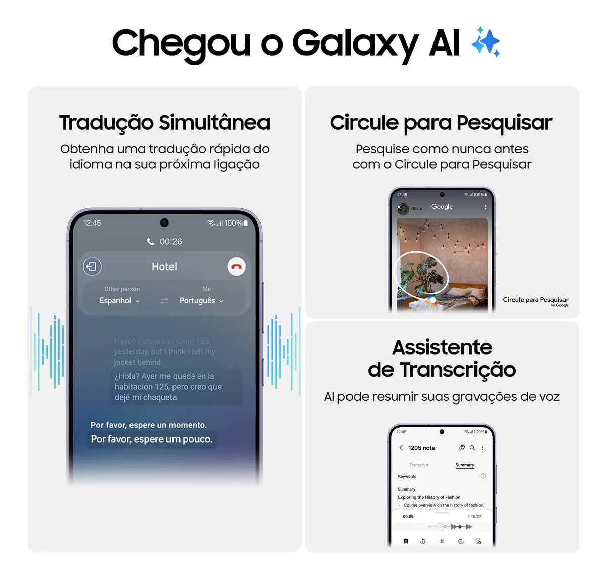 Celular Samsung Galaxy S24, Galaxy Ai, Câmera Tripla Traseira De Até 50mp, Selfie De 12mp, Tela De 6.2 1-120hz, 256gb, 8gb De Ram, Esim Cinza - Imagem 4