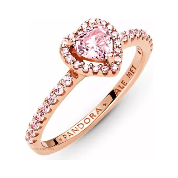 Anillo Pandora Heart Relieve Rosa Incluye Kit De Regalo