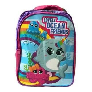 Mochila Infantil Feminina Lovely Ocean Friends - Rocie