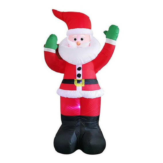 Papá Noel Inflable Con Decoración Navideña Led De 1,8 M