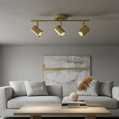 Aplique 3 Luces Dorado Apto Led Gu10 U1193 Mks Sf Dorado Interior